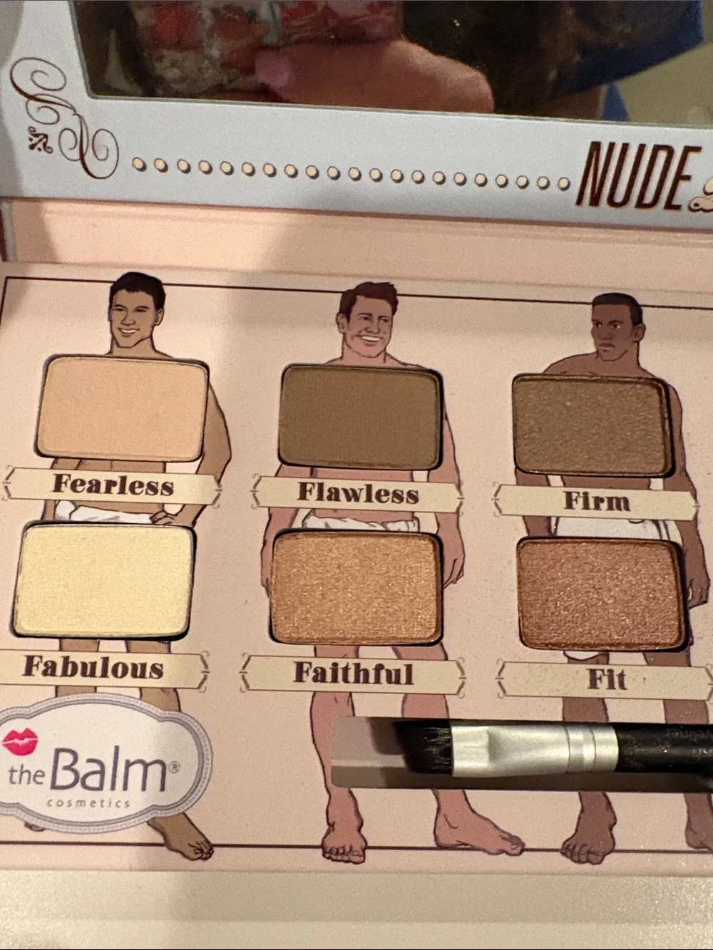 theBalm Nude Dude Eyeshadow Palette — Pink Beige & Brown Graphic